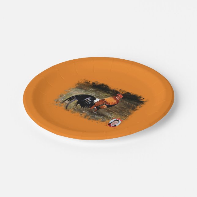 Assiettes En Carton Gallo/Galo/Rooster (Angle)