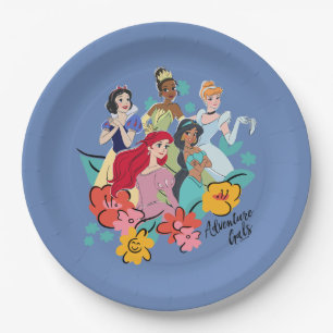 Assiettes En Carton Gals d'aventure Disney Princess