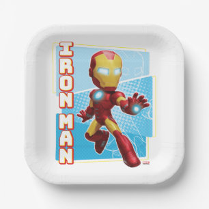 Assiettes En Carton Gantelet répulseur d'Iron Man