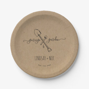 Assiettes En Carton Garage & Jardin Mariée / Douche pour couple