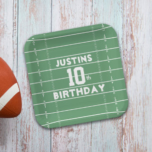 Assiettes En Carton Garçon Anniversaire Football Sports Custom