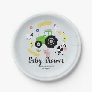 Assiettes En Carton Garçons adorables Animaux de ferme Baby shower tr