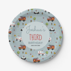 Assiettes En Carton Garçons Cute Blue Transport Motif Anniversaire Enf