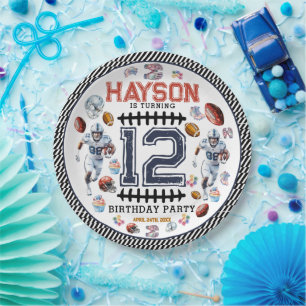 Assiettes En Carton Garçons Football Sports Anniversaire
