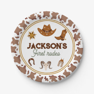 Assiettes En Carton Garçons Mon premier rodéo Cowboy 1er anniversaire