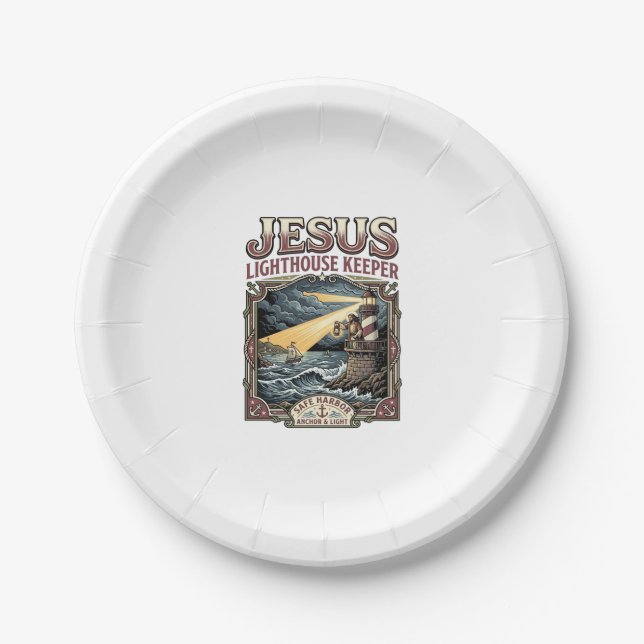 Assiettes En Carton Garde-phare Jésus Garde-phare Jésus Ch (Devant)
