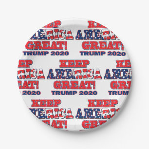 Assiettes En Carton Gardons l'Amérique grande Trump 2020