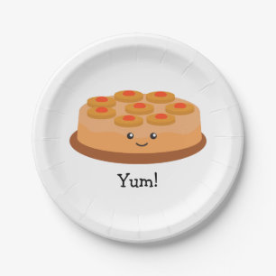 Assiettes En Carton Gâteau à l'envers d'ananas