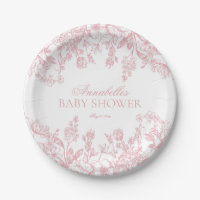 Gâteau de Baby Shower Floral Vintage Chinoiserie R