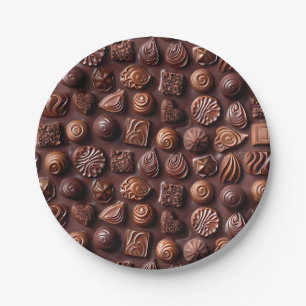 Assiettes En Carton Gâteaux d'anniversaire chocolat mignons tendance u