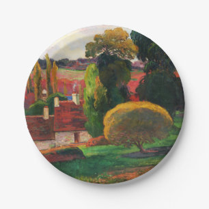 Assiettes En Carton Gauguin Une ferme en Bretagne Art du paysage vinta