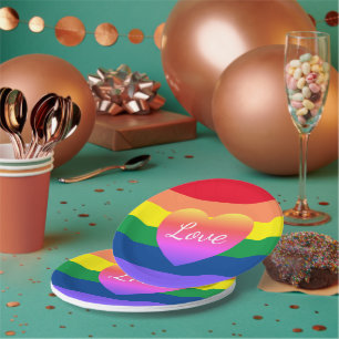 Assiettes En Carton Gay pride LGBTQ Rainbow Pride Party