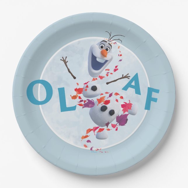 Assiettes En Carton Gelée 2 : Olaf Dans La Brise (Devant)