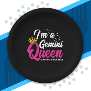 Assiettes En Carton Gemini Anniversaire Reine Astrologie Zodiac Mai Ju