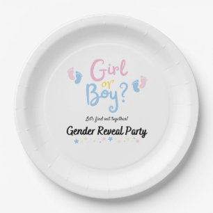 Assiettes En Carton Gender Reveal Boy or Girl?