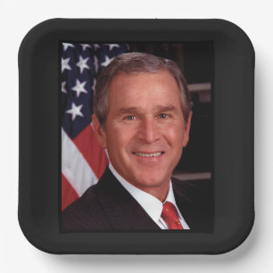Assiettes En Carton George Bush 43ème photo du président américain