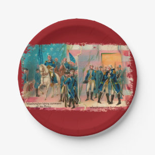 Assiettes En Carton George Washington et les troupes