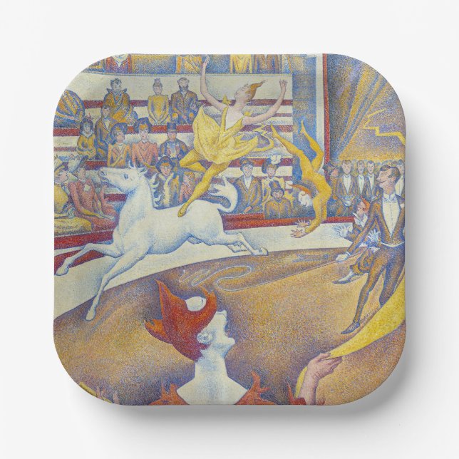 Assiettes En Carton Georges Seurat - Le Cirque (Recto)