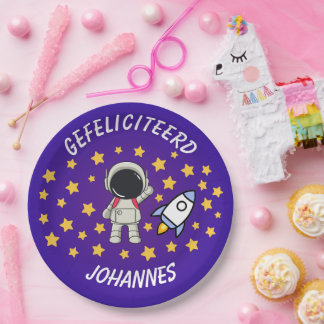 Assiettes En Carton Gepersonaliseerd Ruimtevaart Kinderbord - 
