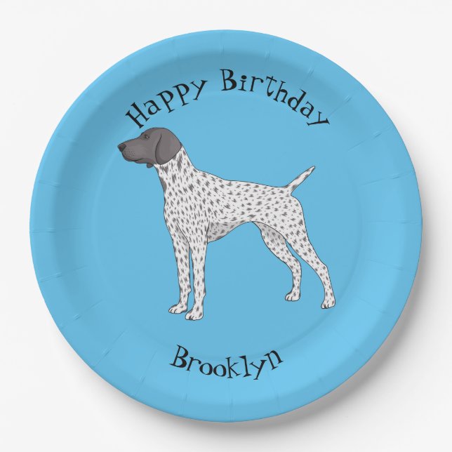 Assiettes En Carton German Shorthred Pointer dog (Devant)