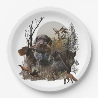 Assiettes En Carton German Wirehaired Pointer