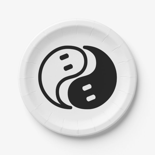 Assiettes En Carton Ghost Yin Yang (Devant)