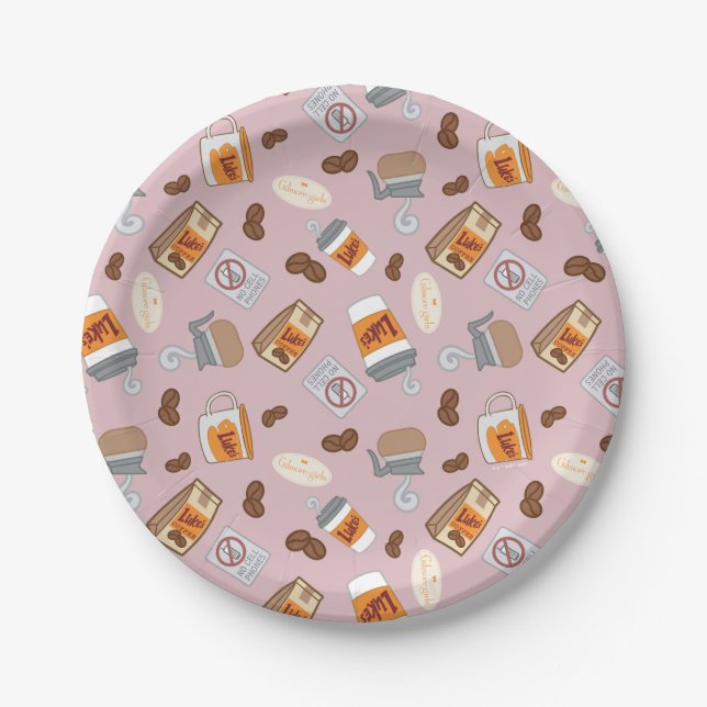 Assiettes En Carton Gilmore Girls | Luke's Diner Coffee Motif (Devant)