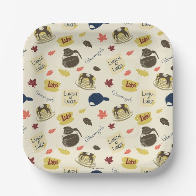 Assiettes En Carton Gilmore Girls Lunch at Luke’s Pattern (Recto)