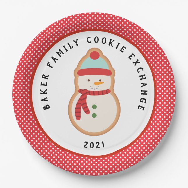 Assiettes En Carton Gingerbread Cookie | Cookies de Noël Pa (Devant)