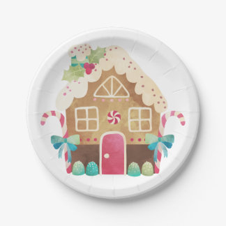 Assiettes En Carton Gingerbread House Paper Plates