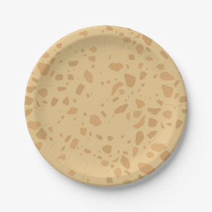 Assiettes En Carton Girafe Animale de Fête Sauvage Terazzo