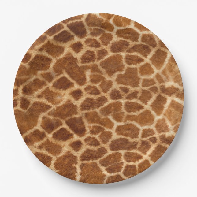 Assiettes En Carton Giraffe (Devant)