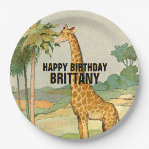 Assiettes En Carton Giraffe Anniversaire des enfants