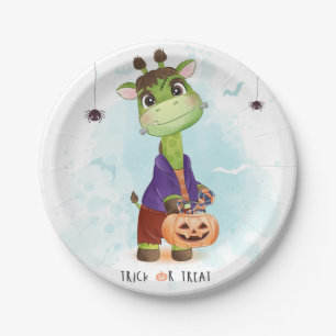 Assiettes En Carton Giraffe d'Halloween