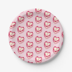 Assiettes En Carton Girl Pink Avoir votre gâteau et le manger deux Ann