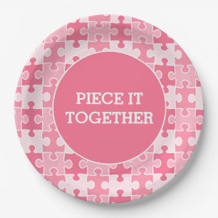 Assiettes En Carton Girl Sweet Pink Pièce It Ensemble Puzzle