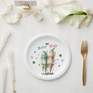 Assiettes En Carton Glace Cream Genre RevezParty Invitation