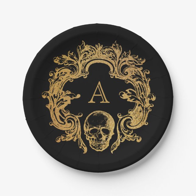 Assiettes En Carton Glam gothique | Plaques de papier (Devant)