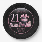 Glam Pink Black Fashion 21ème anniversaire