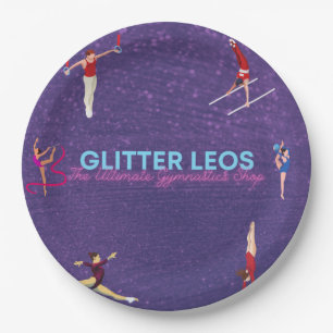 Assiettes En Carton Glitter Leo's - La boutique ultime de gymnastique