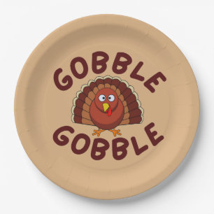 Assiettes En Carton Gloups Gloups Thanksgiving 