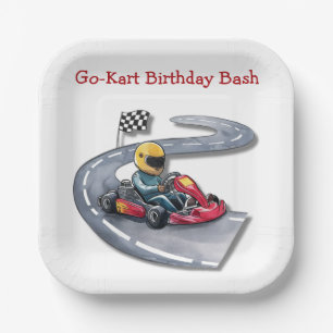Assiettes En Carton Go-Kart Anniversaire Bash