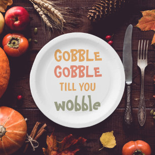 Assiettes En Carton Gobble Gobble Jusqu'À Ce Que Vous Tournez   Thanks