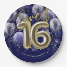Gold Foil Sweet 16 Anniversaires Ballons Party Roy