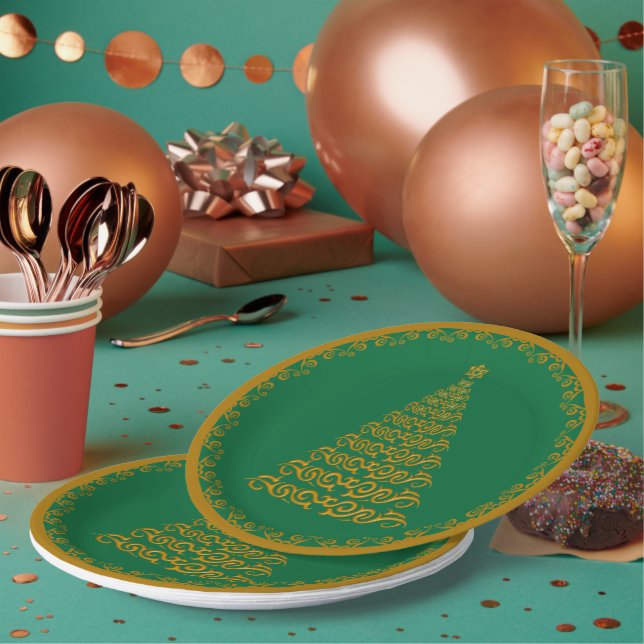 Assiettes En Carton Gold Noël (Multi)