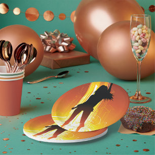 Assiettes En Carton Golden Disco