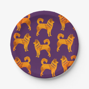 Assiettes En Carton Golden Huskies Plaque papier personnalisée