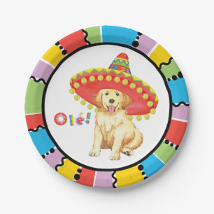 Assiettes En Carton Golden retriever de fiesta