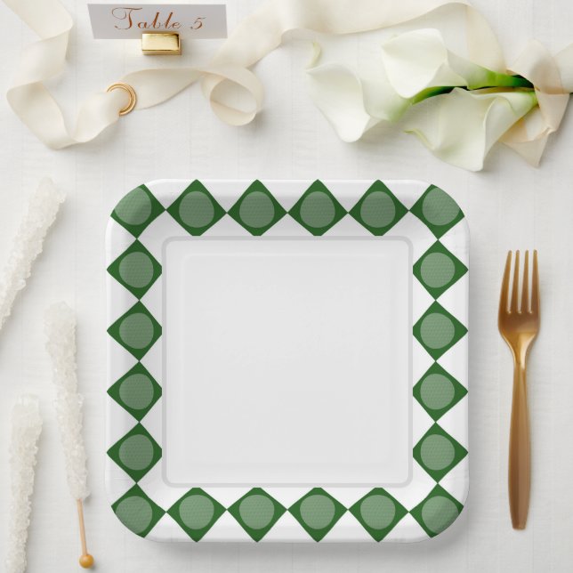 Assiettes En Carton Golf (Mariage)