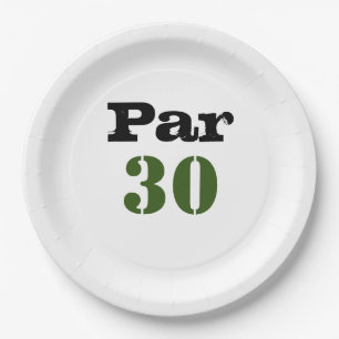Assiettes En Carton Golf 30e anniversaire Par tee trente